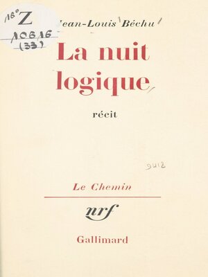 cover image of La nuit logique